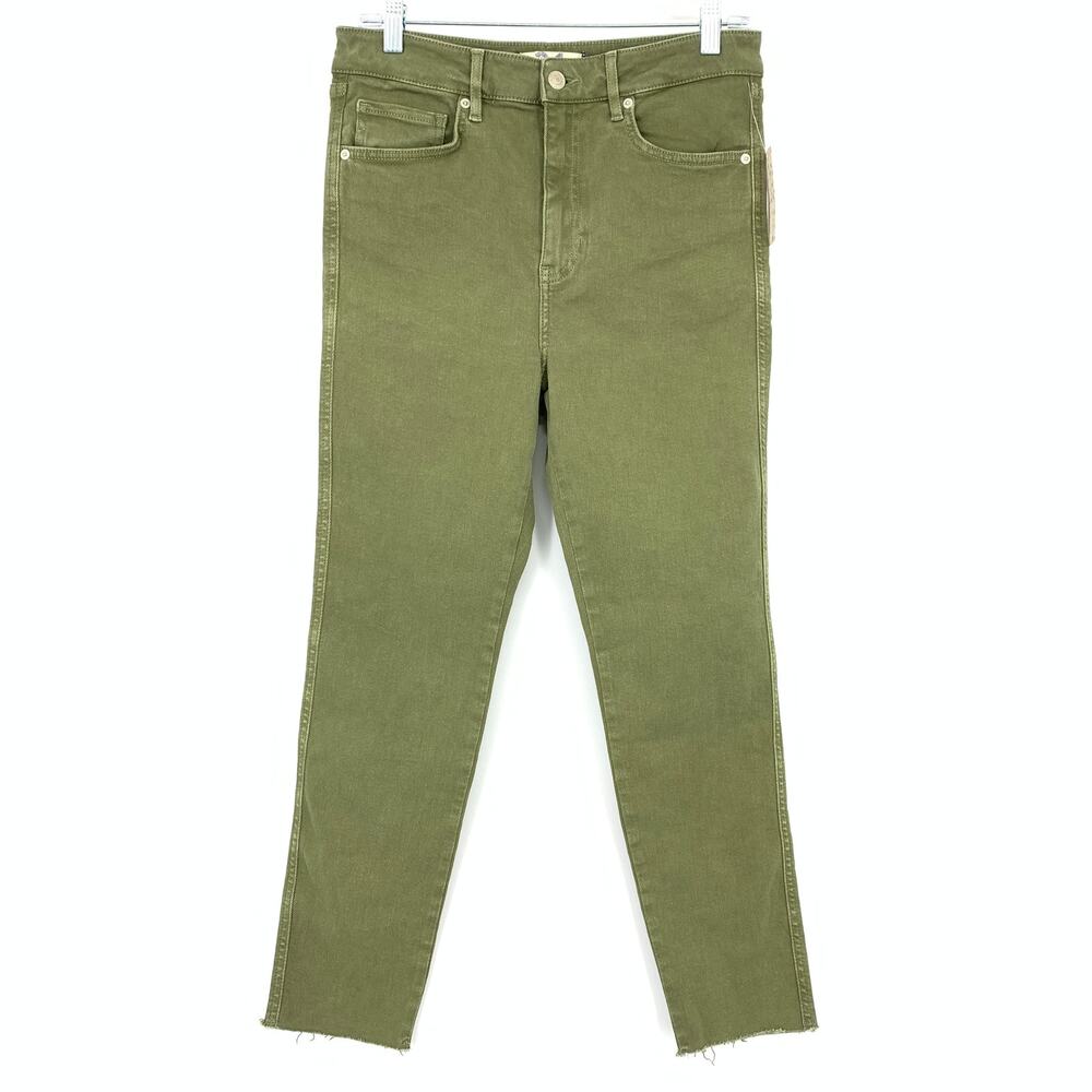 Free People We The Free High Rise Jegging Jeans Womens Sz 31 Army Green NEW